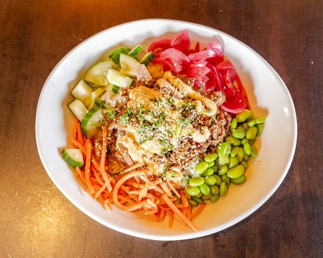 Sticky Asian Brisket Bowl.