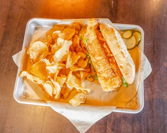 Walleye Sandwich.